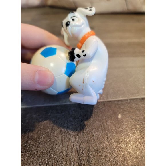 Dalmatian dog playing soccer ball toy figure - Picture 2 of 5